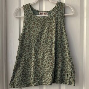 Dolan Green Leopard Print Women's Top